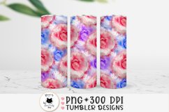 watercolor flowers sublimation design for skinny tumblers