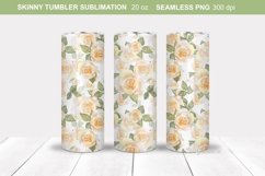 Yallow roses Tumbler Wrap | Floral Tumbler Sublimation Product Image 1