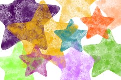 Watercolor rounded stars pack, 35 transparent png Product Image 5