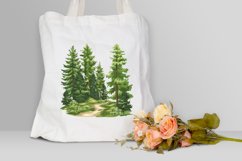 Watercolor Row Of Trees Clipart Bundle Product Image 5
