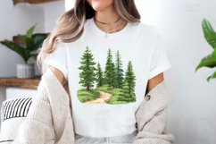 Watercolor Row Of Trees Clipart Bundle Product Image 2