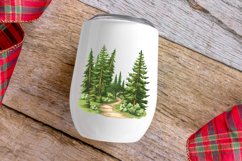 Watercolor Row Of Trees Clipart Bundle Product Image 4