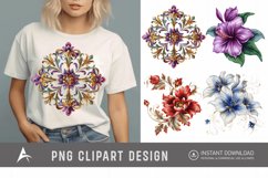 Watercolor Royal Flower Clipart Product Image 1