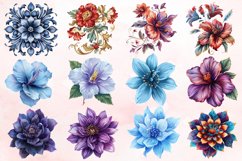 Watercolor Royal Flower Clipart Bundle Product Image 2