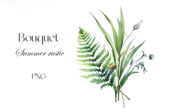 Watercolor rustic bouquet clipart