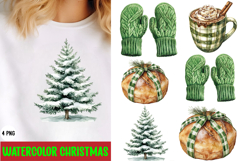 Watercolor Rustic Christmas Clipart Product Image 1