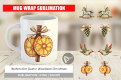 Rustic Woodland Christmas Mug Wrap Product Image 1