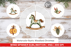 Rustic Woodland Christmas Wind Spinner Product Image 1