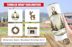 Rustic Woodland Christmas Tumbler Product Image 1