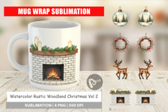 Rustic Woodland Christmas Mug Wrap Product Image 1