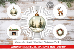 Rustic Woodland Christmas Wind Spinner Product Image 1