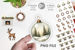 Rustic Woodland Christmas Sticker Product Image 1