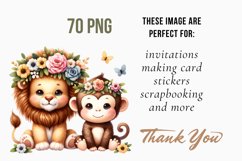 watercolor safari clipart, tropical animals Bundle Product Image 2