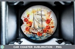 GorgeousWatercolor Car Coaster design.