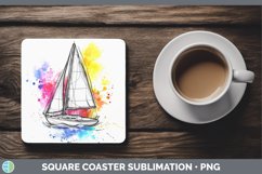 GorgeousWatercolor Square Coaster design.