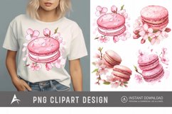 Watercolor Sakura Macarons Clipart Product Image 1