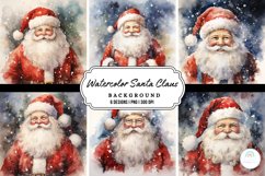 Watercolor Santa Claus Background Product Image 1