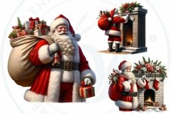 Santa claus Christmas PNG Set Bundle for sublimation Product Image 10