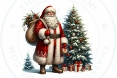 Santa claus Christmas PNG Set Bundle for sublimation Product Image 11