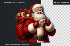 Santa claus Christmas PNG Set Bundle for sublimation Product Image 3