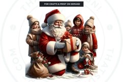 Santa claus Christmas PNG Set Bundle for sublimation Product Image 4