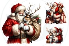 Santa claus Christmas PNG Set Bundle for sublimation Product Image 5