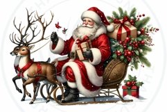 Santa claus Christmas PNG Set Bundle for sublimation Product Image 6