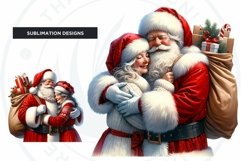 Santa claus Christmas PNG Set Bundle for sublimation Product Image 9