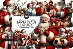 Santa claus Christmas PNG Set Bundle for sublimation Product Image 1