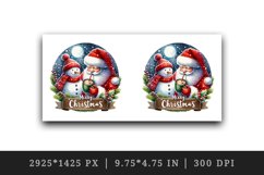 Watercolor Santa Claus hot cocoa snowman Merry Christmas quote print 20 oz tumbler skinny mug wrap clipart t-shirt sublimation printable design