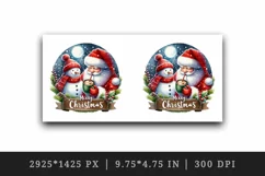 Watercolor Santa Claus hot cocoa snowman Merry Christmas quote print 20 oz tumbler skinny mug wrap clipart t-shirt sublimation printable design