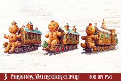 Watercolor Santa Claus Sublimation Clipart, Santa PNG Product Image 1