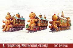 Watercolor Santa Claus Sublimation Clipart, Santa PNG Product Image 1