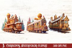 Watercolor Santa Claus Sublimation Clipart, Santa PNG Product Image 1
