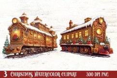 Watercolor Santa Claus Sublimation Clipart, Santa PNG Product Image 1