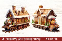 Watercolor Santa Claus Sublimation Clipart, Santa PNG Product Image 1