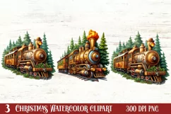Watercolor Santa Claus Sublimation Clipart, Santa PNG Product Image 1