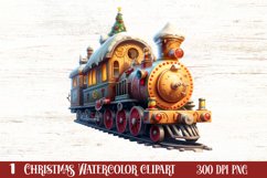 Watercolor Santa Claus Sublimation Clipart, Santa PNG Product Image 1