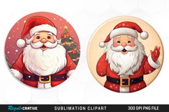 Watercolor Santa Sublimation PNG Clipart Product Image 1