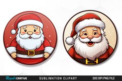 Watercolor Santa Sublimation PNG Clipart Product Image 1