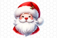 Watercolor Santa Clipart Christmas Sublimation