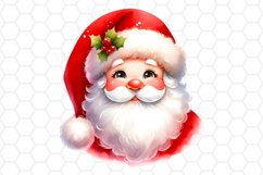 Watercolor Santa Clipart Christmas Sublimation