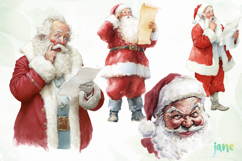 Watercolor Santa Clipart Sublimation Product Image 1
