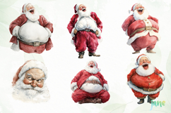 Watercolor Santa Clipart Sublimation Product Image 2