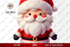 Christmas Santa Claus Sticker PNG, Christmas Felt Sticker Product Image 2