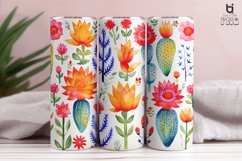 Watercolor cactus flower pattern Tumbler Design Product Image 4