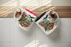 Watercolor scarecrow crows pumpkins Scare and Share Halloween circular print 20oz tumbler skinny mug wrap clipart t-shirt sublimation printable design