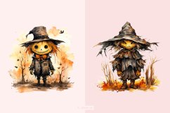 Spooky &amp; Cute Scarecrow Halloween Clipart Set Product Image 2