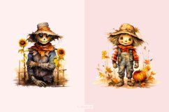 Spooky &amp; Cute Scarecrow Halloween Clipart Set Product Image 6