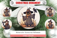 Christmas Ornaments Watercolor Scarecrow Product Image 1